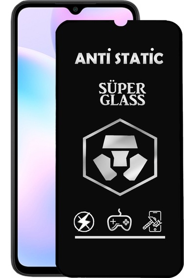 Xiaomi Redmi 9A ile Uyumlu Tam Kaplayan Anti Statik Dayanıklı Süper Cam Ekran Koruyucu