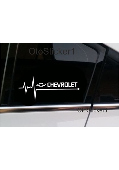 Oto Sticker Chevrolet Nabız Kalp Atışı Ritim Sticker 2 Adet