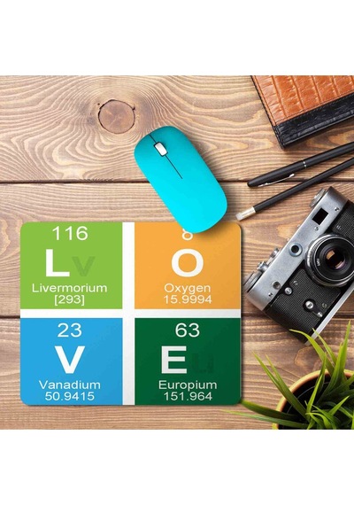 Love Periyodik Cetvel Baskılı Mouse Pad Mousepad.jpg