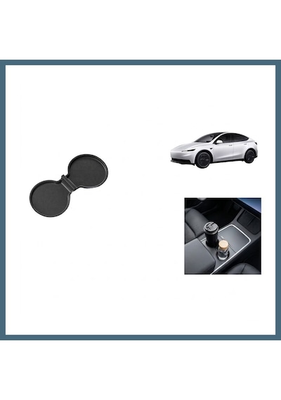 Agc Uygun Sepet Tesla Model 3 Model Y Standart Juniper 2025+ Uyumlu Orta Bardaklık Pedi Kaymaz Konsol Koruyucu Matı 1 Adet Siyah Agc