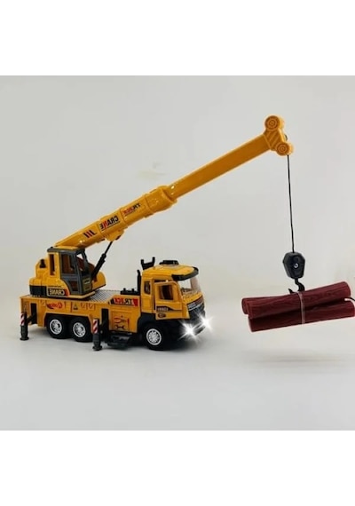 Sesli Ve Işıklı Oyuncak İş Makinesi - Vinç Ve Kepçe 30 Cm