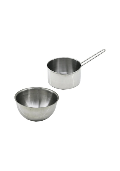 2pcs Set Paslanmaz Çelik Cheff Sütlük - Sosluk 14cm - Derin Kap 17cm 5468 Çok Renkli