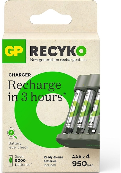 Gp B441-100hcer21-2gtlb4 950 Mah İnce Pilli Usb Şarj Cihazı 4 Lü