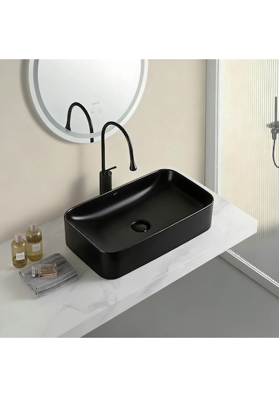 Ey-4730ms Mat Siyah Tezgah Üstü Lavabo