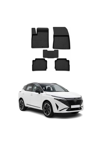 Nissan Qashqai 3 - E-power 2021-2026 Uyumlu 4d Havuzlu Paspas Kauçuk Siyah 5 Parça