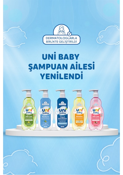 Uni Baby Sensitive Saç Ve Vücut Şampuanı 900 ML 3'lü
