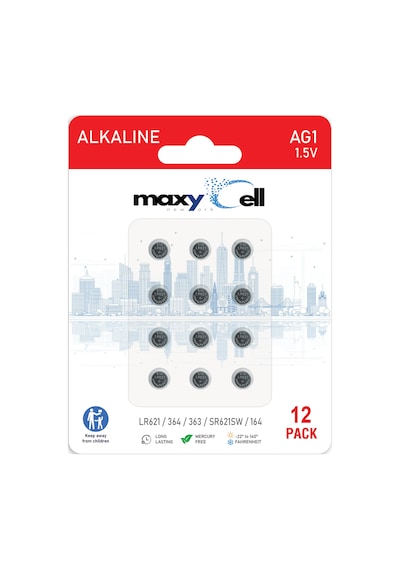 Maxycell12 Adet Ag6 370,371,lr921,lr69,sr920w 1.5v Alkalin Düğme Pil