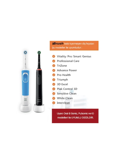 ibrush Ultra Sensitive Pro Oral B Şarjlı Diş Fırçası Yedek Başlığı