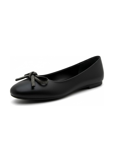 Dosa Shoes Kadın Fiyonklu Babet-siyah Süet Siyah