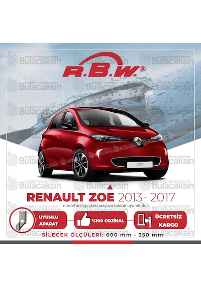 Renault Zoe Muz Silecek Takımı (2013-2017) RBW
