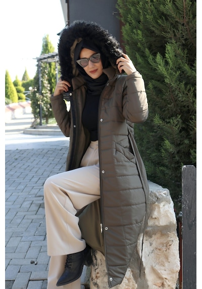 Toridas Günlük Kışlık Tam Boy Şişme Kadın Tesettür Mont Bt180hakitesettür 001