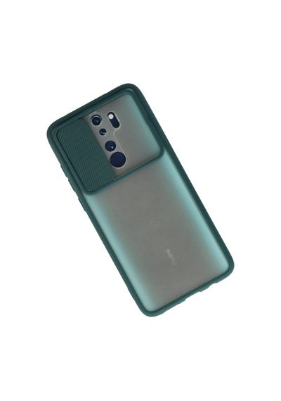 Newface Xiaomi Redmi Note 8 Pro Kılıf Palm Buzlu Kamera Sürgülü Silikon Semeglbl - 37 - Yeşil