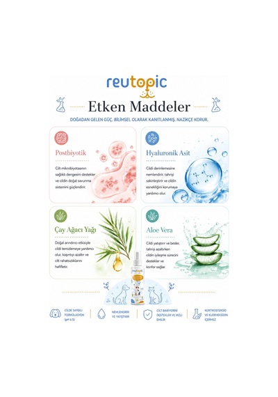 Köpekler İçin 100 Ml Reutopic Dermatit Losyon