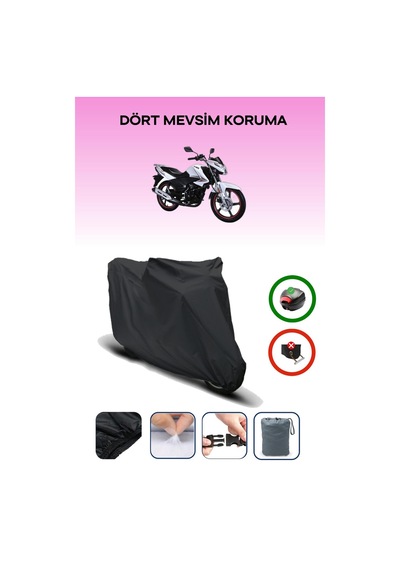 Kuba Pars Siyah Motosiklet Brandası Arka Çanta Uyumlu