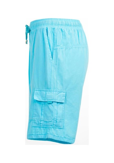 Miami Beach Mint Kargo Cepli Beli Lastikli Unisex Keten Şort %100 Pamuk 001