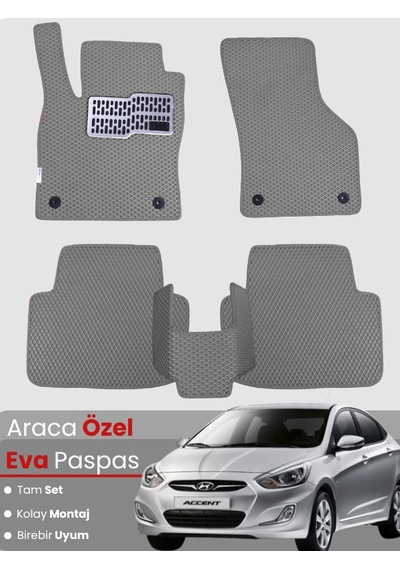 Hyundai Accent Blue 2011-2018 Uyumlu Eva Paspas Tam Set Araca Özel,kolay Montaj 635