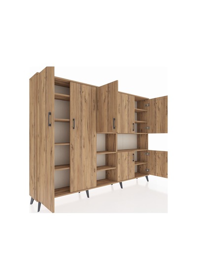 Arges Dolap 13 Raflı 7 Kapaklı 220x30x163 Çam-çam Atlas Çam - Atlas Çam Arges Dolap 13 Raflı 7 Kapaklı 220x30x163 Çam-çam Atlas Çam - Atlas Çam