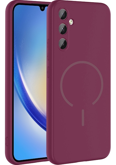 Thegencoo Samsung Uyumlu Galaxy A24 Kılıf M-safe Şarj Özellikli Tgco Meta Kapak - Siyah