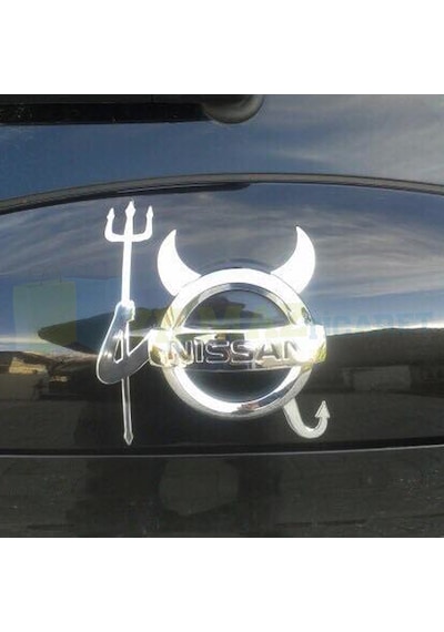 Volkswagen Opel Bmw Mercedes Toyota Honda Hyundai Şeytan Devil Logo 3D Oto Sticker Tüm Araçlar