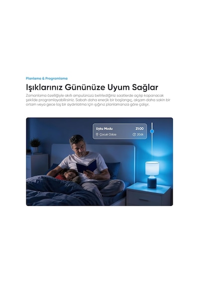 Şımart Akıllı Ampul Wifi Rgb Led 12w E27 1100 Lümen Yüksek Parlaklık Uygulama Kontrollü Diğer