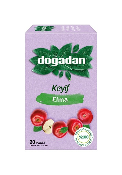 Doğadan Meyve Çayı 20'li Elma - %61 Elma Parçacıklı Poşet Çay 6'li Avantaj Paketi - 6 Adet Tarı