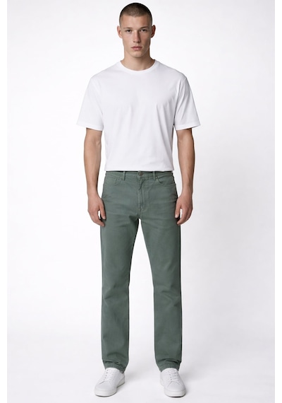 Sabri Özel Giotelli Erkek Haki Dar Kesim Slim Fit Dokuma Beş Cep Normal Bel Pantolon