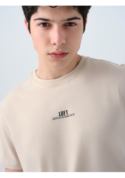Loft Regular Fit Taş Erkek T-shirt Lf2038728 Taş
