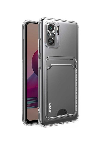 Kvy Xiaomi Poco M5s Kamera Korumalı Kartlıklı Setra Şeffaf Silikon Kılıf