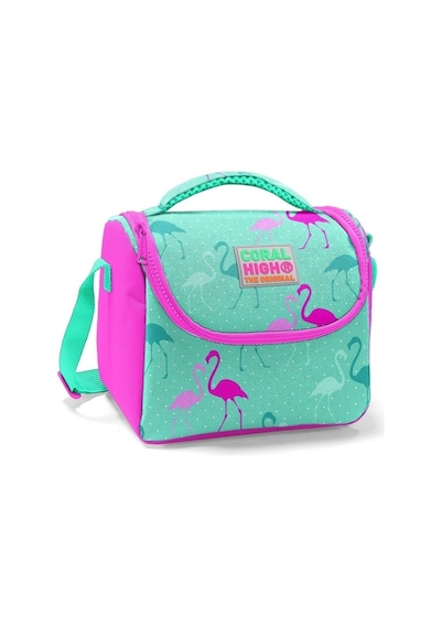 Yeşil Pembe Flamingo Çok Renkli