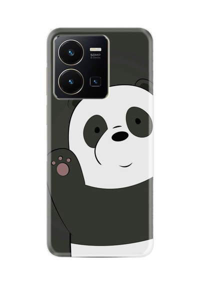 Vivo Y36 Kılıf Silikon Desen Özel Seri Hello Panda 1709
