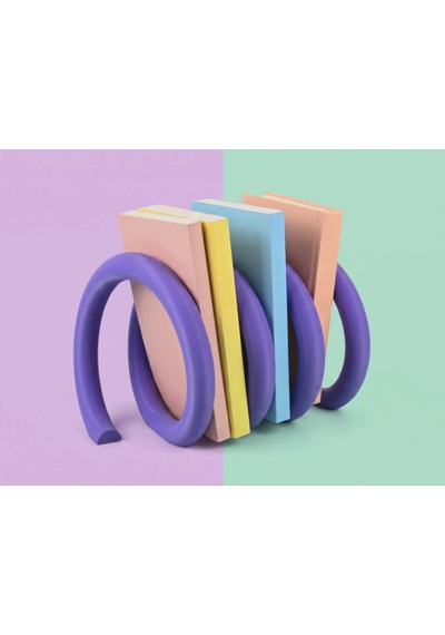 Şık Danimarka Pastel Renkli Sarmal Kitaplık Retro Spiral Stand
