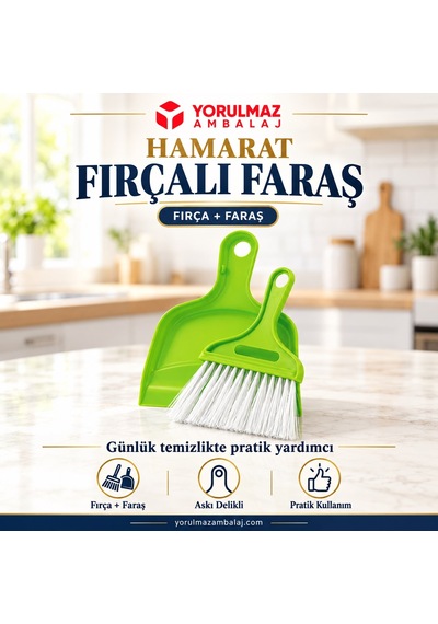 Hamarat Fırçalı Faraş Masa Üstü Pratik Temizlik Seti
