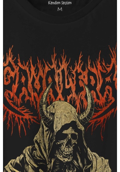 Siyah Unisex T-shirt Cavalera Metal Music Sepultra Guitar Drum Rock Sepultura Gitar Baskılı Tişört 001
