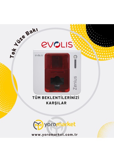Evolis Zenius Tam Panel Renkli Ribon 200 Baskı R5f002eaa Evolis