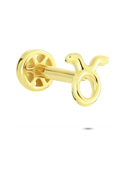 Glorria Altın Boğa Burcu Tragus Piercing Çok Renkli