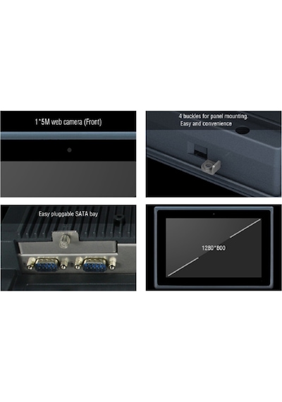 Jhctech ALAD-A1001T J1900 4 GB 120 GB SSD 10.1" Free Dos Endüstriyel Panel AIO Masaüstü Bilgisayar