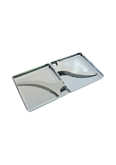 Metal Krom Renk Sigara Tabakası Model 2