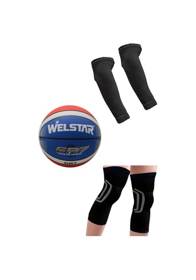 Basketbol Spor Seti - Basketbol Topu, Dizlik, Kolluk Ile Tam Takım L Beden