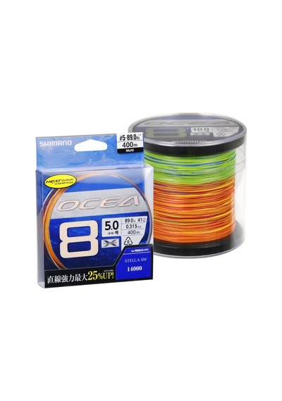 Shimano Ocea 8pe Braid 400m Multicolor İp Misina 0.20 MM