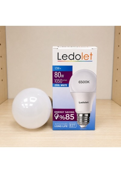 Ledolet 12w 1050 Lumen Soğuk Beyaz Ampul E27