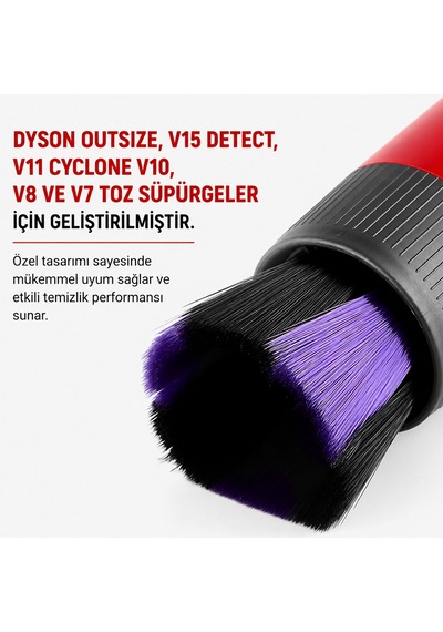 Valkyrie Dyson V7 V8 V10 V11 V15 Outsize Uyumlu Kendinden Temizlemeli Yumuşak Toz Alma Fırçası