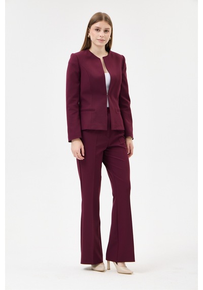 Velnara Moda Mürdüm Klasik Kadın Takım Elbise -sıfır Yaka Ceket & İspanyol Paça Pantolon Koyu Mürdüm - 927017052 Koyu Mürdüm Velnara Moda Mürdüm Klasik Kadın Takım Elbise -sıfır Yaka Ceket & İspanyol Paça Pantolon Koyu Mürdüm - 927017052 Koyu Mürdüm