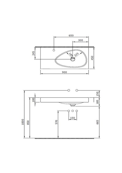 Bocchi Etna Etajerli Lavabo 90 Cm Buz Mavisi - 1115-029-0126 Mavi
