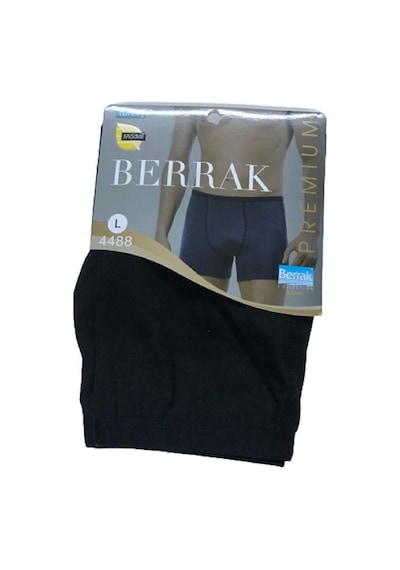 Berrak Erkek Siyah Ince Lastikli Modalboxer Short 4'lü Paket 4488