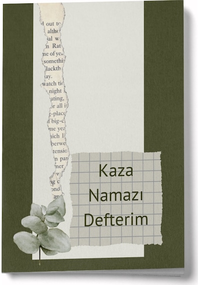 1 Yıllık Kaza Namazı Defterim - Haki Çok Renkli
