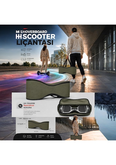 Citymate Elektrikli Kaykay Hoverboard Akıllı Denge 6.5 Inch + Hoverkart + Çanta Extrem75 Paket D01