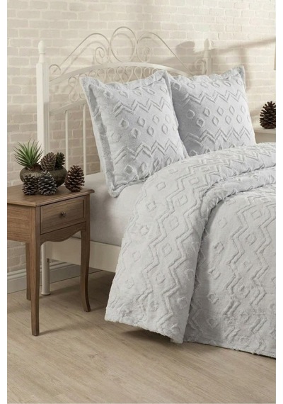 Şönil İskandinav Yatak Örtüsü Takımı 250 X 260 Cm Valonlu Model 2 Adet 50 X 70 Yastık Kılıfı Çok Renkli