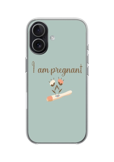 İphone 17 Uyumlu I'm Pregnant Baskılı Silikon Kılıf Renkli