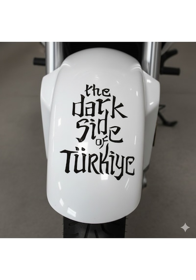 The Dark Side Of Türkiye Motor Ön Çamurluk Sticker Kuba, Yamaha, Honda, Mondial Vs Uyumlu 8x14 Cm