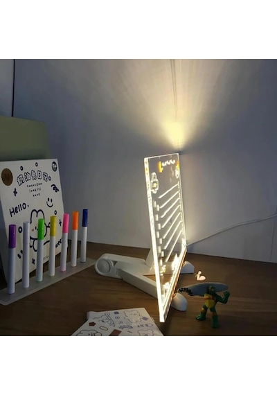 Led Aydınlatmalı Yazı Ve Çizim Tahtası - Büyük Boy 30x20 Cm Lisinya